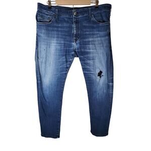 MAVI JEANS Blue "Jake" Slim Leg Stretch Distressed Jeans SZ 40x30